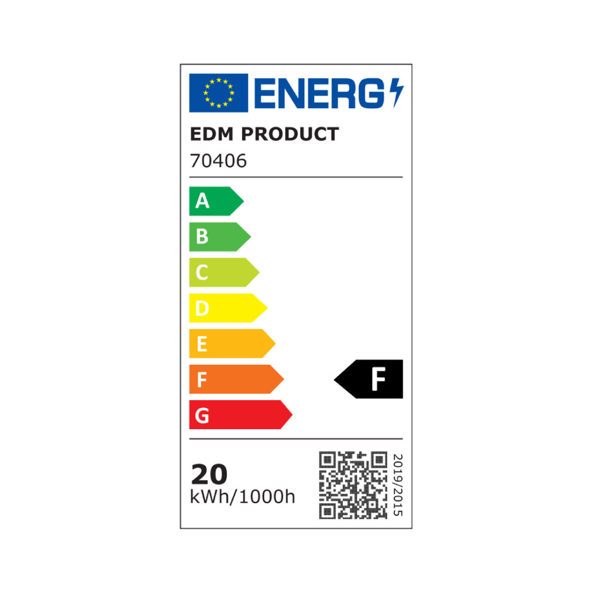 Projecteur EDM 70406 Noir F 20 W (4000 K)
